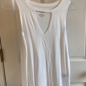White cutout tank